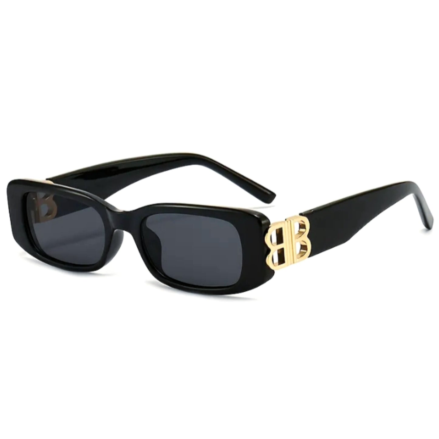 Boujee Babe small retangle gold letter design tinted sunglasses
