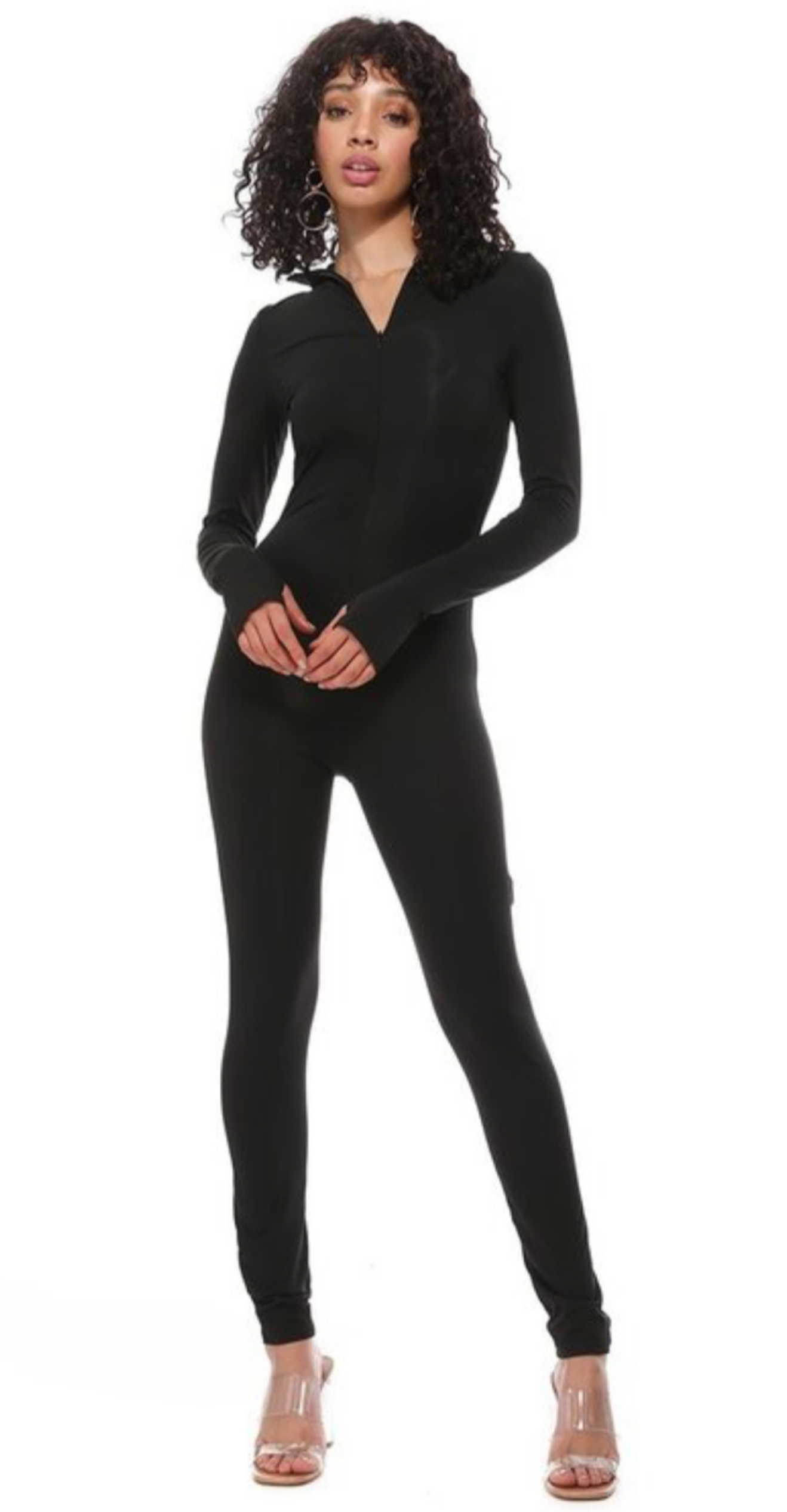 Get Into It skinny jumpsuit (black)